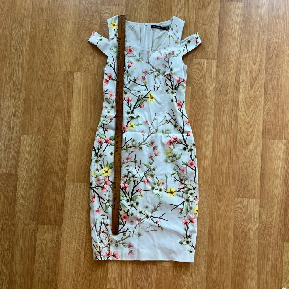 Karen Millen Designer Cocktail Dress‎ 8 Floral Cherry Blossoms Event Party